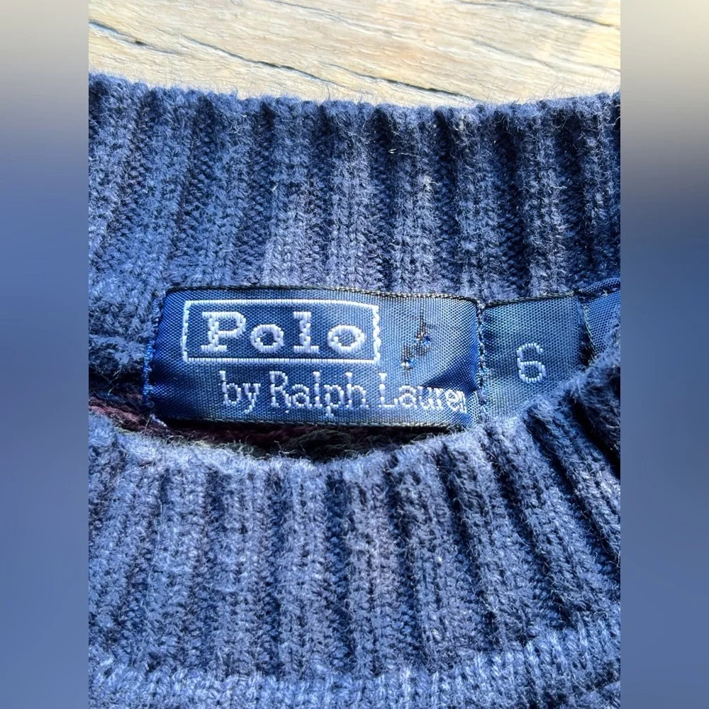 Ralph Lauren Kids Multicolor Patterned Crewneck Sweater 100% Cotton
